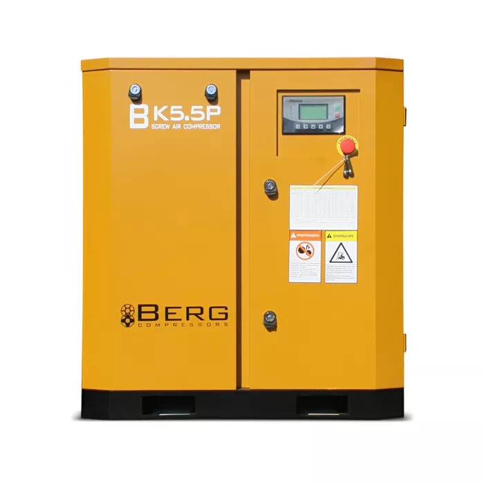 Продается BERG Винтовой компрессор с ременным приводом BERG ВК-5.5Р, давление 12 бар