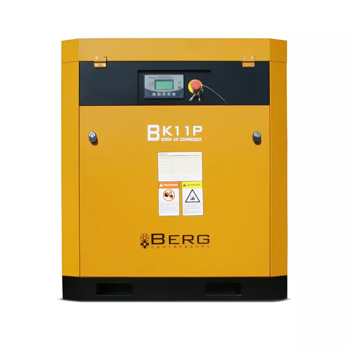 Продается BERG Винтовой компрессор с ременным приводом BERG IP23 ВК-11Р, давление 12 бар